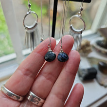 Load image into Gallery viewer, Pietersite (Blue Tiger Eye/Iron) Threader Earrings