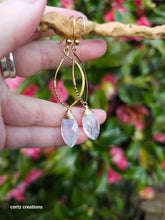 Load image into Gallery viewer, Rainbow Moonstone (Feldspar) Drop Dangle Earrings