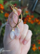 Load image into Gallery viewer, Rainbow Moonstone (Feldspar) Drop Dangle Earrings