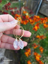 Load image into Gallery viewer, Rainbow Moonstone (Feldspar) Drop Dangle Earrings