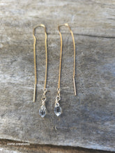 Load image into Gallery viewer, Quartz, Double-Terminated Threader Earrings
