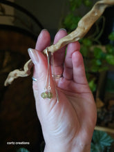 Load image into Gallery viewer, Green Garnet Threader Earrings