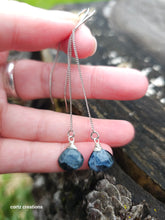 Load image into Gallery viewer, Pietersite (Blue Tiger Eye/Iron) Threader Earrings