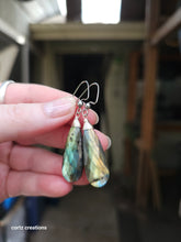 Load image into Gallery viewer, Labradorite Drop Earrings (Large)