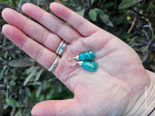 Load image into Gallery viewer, Amazonite Faceted Pear Drop Earrings (Angular Hook Posts)