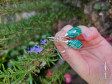 Load image into Gallery viewer, Amazonite Faceted Pear Drop Earrings (Angular Hook Posts)