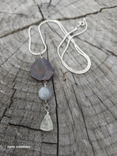 Load image into Gallery viewer, Garnet, Moonstone, and Beryl Necklace