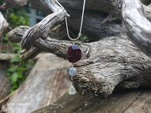 Load image into Gallery viewer, Garnet, Moonstone, and Beryl Necklace