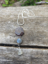 Load image into Gallery viewer, Garnet, Moonstone, and Beryl Necklace