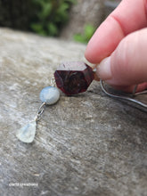 Load image into Gallery viewer, Garnet, Moonstone, and Beryl Necklace
