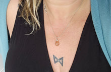 Load image into Gallery viewer, Peach Moonstone Necklace in Silver