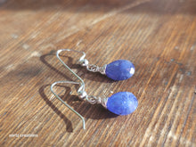 Load image into Gallery viewer, Tanzanite Earrings (Silver/Steel)