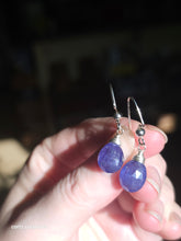 Load image into Gallery viewer, Tanzanite Earrings (Silver/Steel)