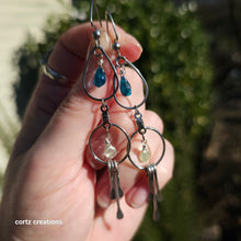 Load image into Gallery viewer, Apatite and Green Kyanite Earrings