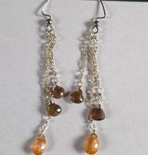 Load image into Gallery viewer, Andalusite and Imperial Golden Topaz Earrings