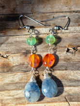 Load image into Gallery viewer, Chrysophrase, Carnelian, and Blue Kyanite