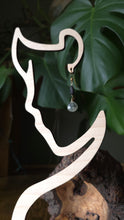 Load image into Gallery viewer, Prehnite with Green Tourmaline and Epidote and Lava Stone Diffuser Earrings