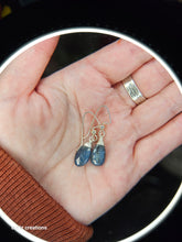 Load image into Gallery viewer, Kyanite (Blue) Faceted Pear Drop Earrings