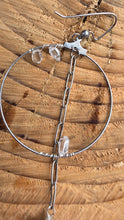 Load image into Gallery viewer, Black Tourmaline and Herkimer "Diamond" Quartz Earrings