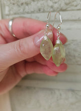 Load image into Gallery viewer, Prehnite Drop Earrings