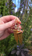 Load image into Gallery viewer, Prehnite Fringe Earrings
