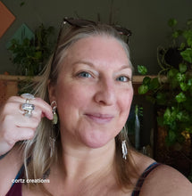 Load image into Gallery viewer, Prehnite Drop Earrings