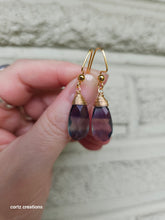 Load image into Gallery viewer, Fluorite Drop Earrings