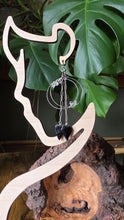 Load image into Gallery viewer, Black Tourmaline and Herkimer "Diamond" Quartz Earrings