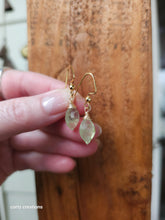 Load image into Gallery viewer, Prehnite Drop Earrings