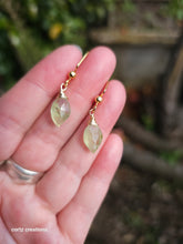 Load image into Gallery viewer, Prehnite Drop Earrings