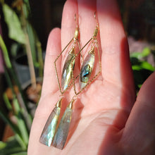 Load image into Gallery viewer, Labradorite Drop Dangle Earrings