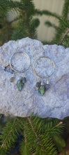 Load image into Gallery viewer, Labradorite Hoop Earrings (Medium)