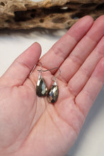Load image into Gallery viewer, Pyrite Faceted Pear Drop Earrings