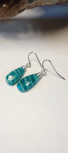 Load image into Gallery viewer, Amazonite Faceted Pear Drop Earrings (Angular Hook Posts)