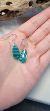 Load image into Gallery viewer, Amazonite Faceted Pear Drop Earrings (Angular Hook Posts)