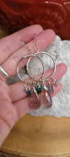 Load image into Gallery viewer, Fluorite & Tourmaline Hoop Earrings (Sm/Med)