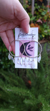 Load image into Gallery viewer, Rainbow Moonstone Hoop Earrings (Med/Large)