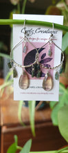 Load image into Gallery viewer, Fluorite & Tourmaline Hoop Earrings (Sm/Med)