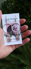 Load image into Gallery viewer, Fluorite & Tourmaline Hoop Earrings (Sm/Med)