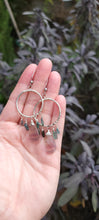 Load image into Gallery viewer, Fluorite & Tourmaline Hoop Earrings (Sm/Med)