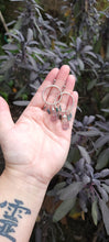 Load image into Gallery viewer, Fluorite & Tourmaline Hoop Earrings (Sm/Med)