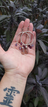 Load image into Gallery viewer, Fluorite & Ruby Hoop Earrings (Med/Lg)