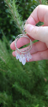 Load image into Gallery viewer, Rainbow Moonstone Hoop Earrings