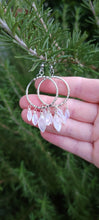 Load image into Gallery viewer, Rainbow Moonstone Hoop Earrings