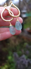 Load image into Gallery viewer, Aquamarine Drop Dangle Earrings