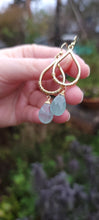Load image into Gallery viewer, Aquamarine Drop Dangle Earrings