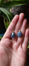 Load image into Gallery viewer, Kyanite (Blue) Faceted Pear Drop Earrings