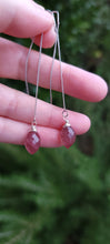 Load image into Gallery viewer, Strawberry Quartz Threader Earrings
