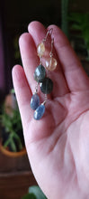 Load image into Gallery viewer, Kyanite, Moss Aquamarine, & Citrine Drop Dangle Earrings