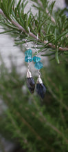 Load image into Gallery viewer, Labradorite & Apatite Drop Dangle Earrings